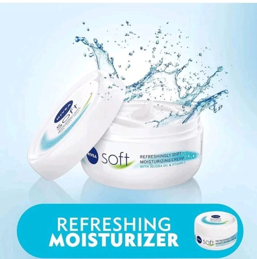 NIVEA SOFT - Refreshingly Soft Moisturising Cream, Vegan Formula, 300ml. Made in Germany